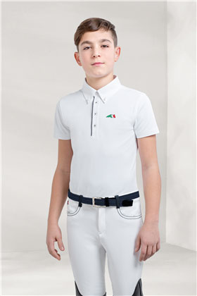 POLO DA GARA EQUILINE JUNIOR ZAC Junior, Manica Corta 